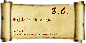 Buják Orsolya névjegykártya