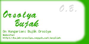 orsolya bujak business card